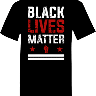 A black lives matter shirt with the words " black lives matter ".