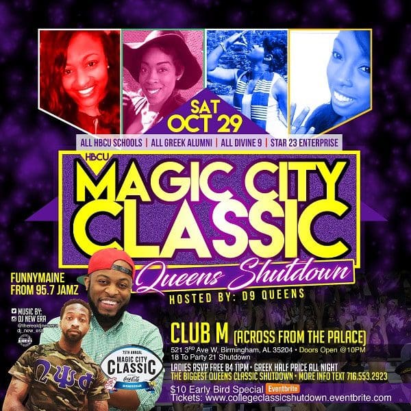 A poster for the magic city classic.