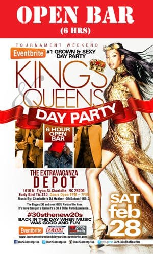 A poster for the event king 's queens day party.