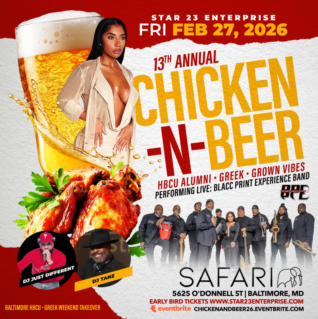 Chicken & Beer Day Party Baltimore Tournament Weekend CIAA Style flyer