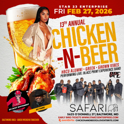 Chicken & Beer Day Party Baltimore Tournament Weekend CIAA Style flyer