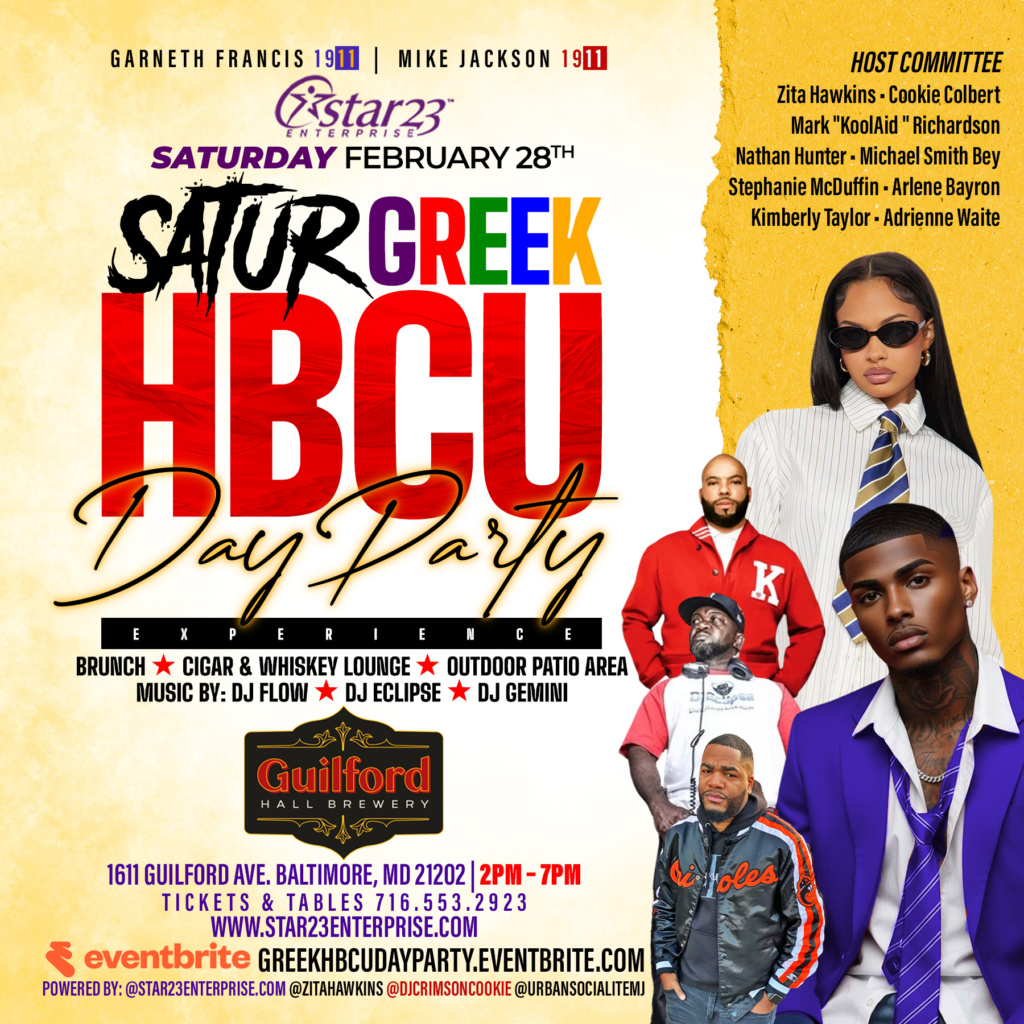 People partying at the Saturday Greek Day Party during the Baltimore HBCU & Greek Weekend Takeover